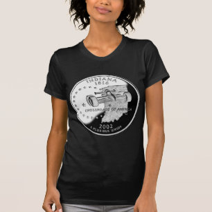 T-shirt Faux Indiana State Quarter