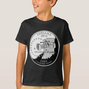 T-shirt Faux Indiana State Quarter