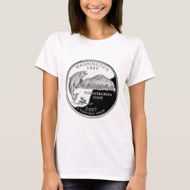 T-shirt Faux Washington State Quarter (Frente)