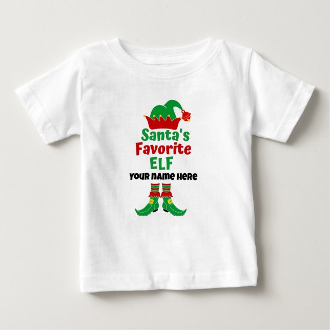 T-Shirt Favorito Dos Papais noeis De Nome Personal (Frente)