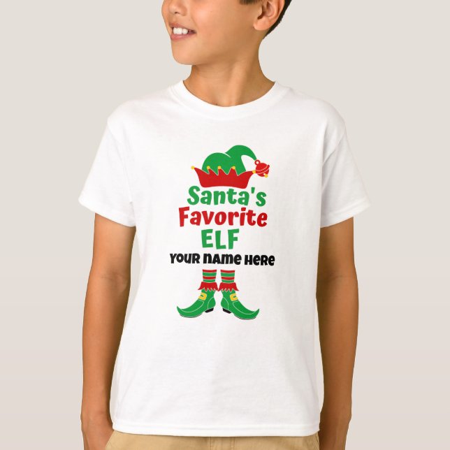 T-Shirt Favorito Dos Papais noeis De Nome Personal (Frente)
