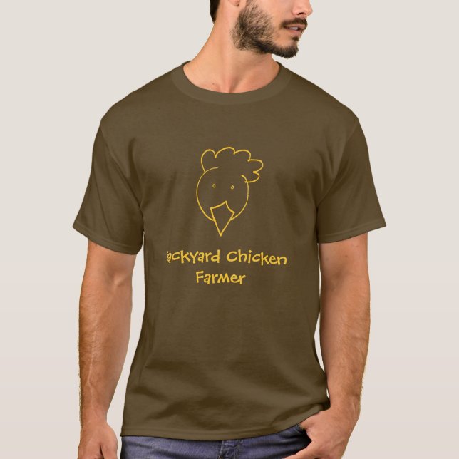 T-shirt Fazendeiro de frango no quintal (Frente)