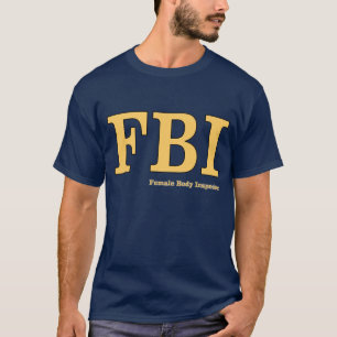 T-shirt FBI: Inspetora do corpo feminino