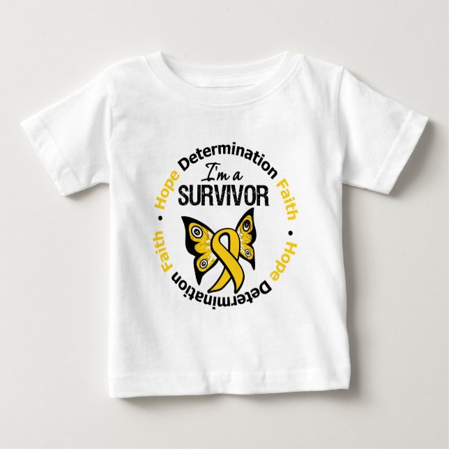 T-shirt Fé da determinação da esperança do sobrevivente de (Frente)