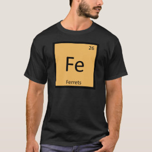 T-shirt Fe - Elemento de mesa periódica da química das