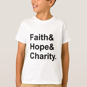 T-shirt Fé Esperança Caridade   Santos Cristãos Mártires