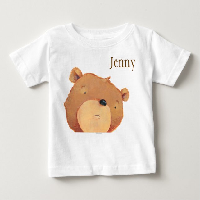 T-shirt Fechamento do Urso Grande Marrom (Frente)