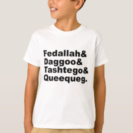 T-shirt Fedallah Daggoo Tashtego Queequeg | Amigos de Moby