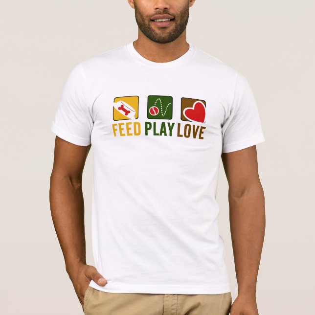 T-shirt feed play love (Frente)