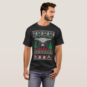 T-shirt feio de Quadcopter da camisola do Natal do