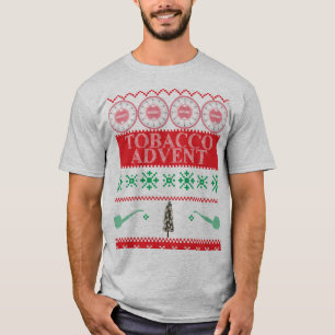 T-shirt feio do Natal do advento do tabaco