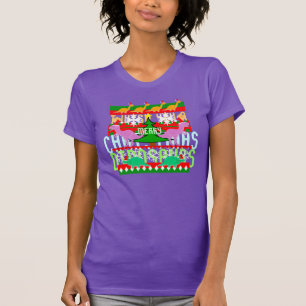 T-shirt feio dos dinossauros da camisola do Natal