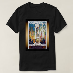T-shirt Feira Mundial de Chicago 1933 - Arte Deco Retro Vi