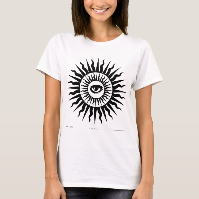 T-shirt Feitiçaria: Sunburst: Olho (Frente)