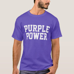 T-shirt feito americano do poder roxo