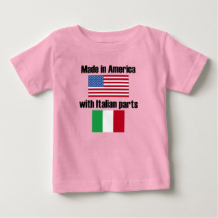 T-shirt Feito em América com peças italianas