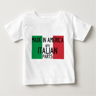 T-shirt Feito em América com peças italianas