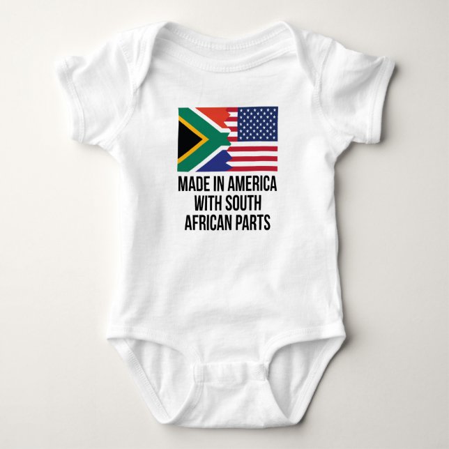T-shirt Feito em América com sul - peças africanas (Frente)
