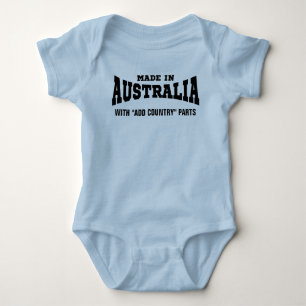 T-shirt Feito em Austrália com "adicione as peças do pa