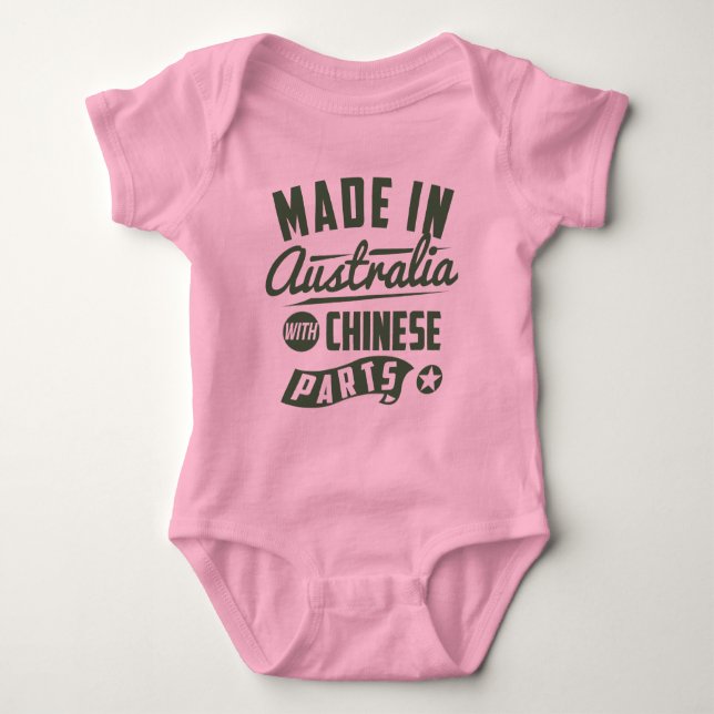 T-shirt Feito em Austrália com peças chinesas (Frente)