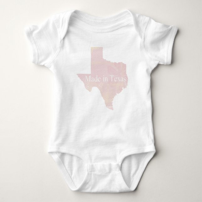 T-shirt Feito em Texas Girl Creeper Criança Romper (Frente)