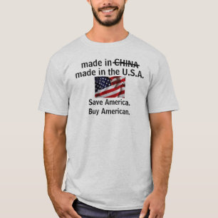 T-shirt Feito no apoio América dos EUA. Compre o americano