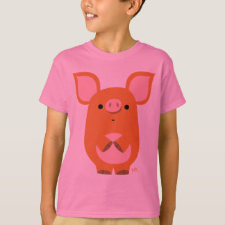 T-shirt feito sob encomenda das crianças do porco