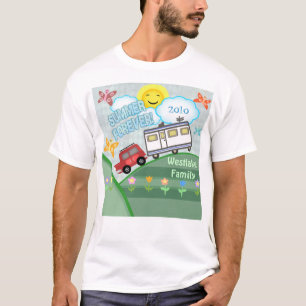 T-shirt feito sob encomenda das férias em famíli