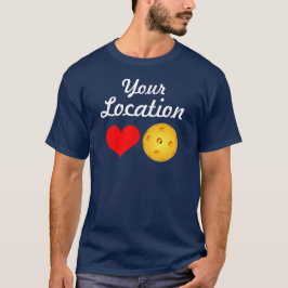 T-shirt feito sob encomenda de Pickleball do lugar