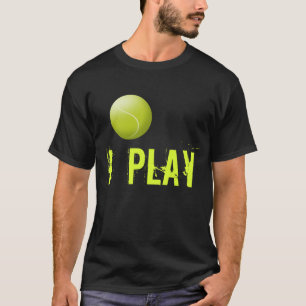 T-shirt feito sob encomenda do tênis. A bola de