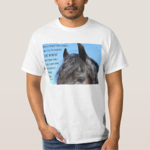 T-shirt Felicidade do cavalo do frisão
