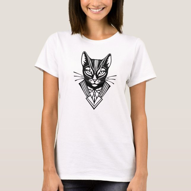 T-shirt feline cat (Frente)