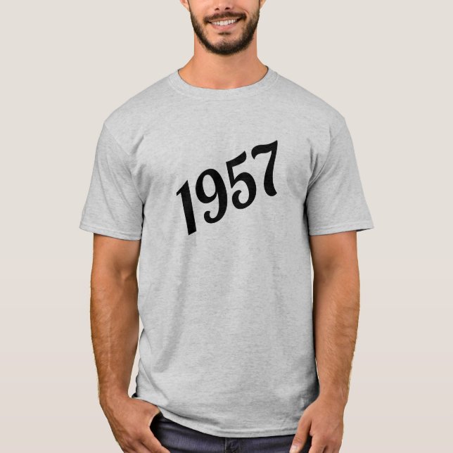 T-shirt Feliz 60º aniversário de 1957 (Frente)