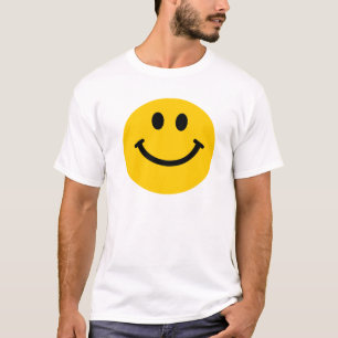 T-shirt feliz amarelo da cara
