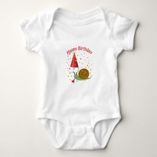 T-shirt Feliz aniversário! Confetti Snail