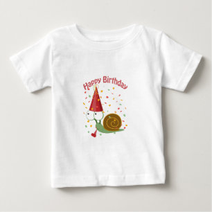 T-shirt Feliz aniversário! Confetti Snail