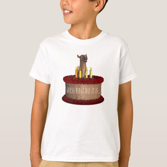 T-shirt Feliz Aniversário Engraçado Camel (Frente)