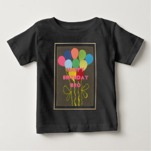 T-shirt Feliz Aniversário Irmão Arte Impressa
