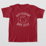 T-shirt Feliz Aniversário Jesus - Natal Religioso<br><div class="desc">Às vezes é bom lembrar o que é celebrado com o "CRISTO". Partilhe o espírito da sua fé com os outros. Encontra este design charmoso em outros produtos - só dá uma olhada na nossa loja.</div>