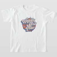 T-Shirt "Feliz ano novo" - Design festivo e divert
