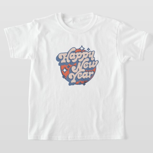 T-Shirt "Feliz ano novo" - Design festivo e divert (Postura )