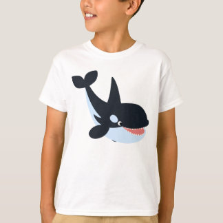 T-shirt feliz bonito das crianças da baleia de