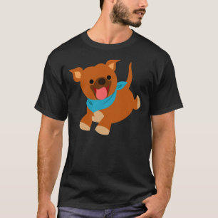 T-shirt feliz bonito de Staffie dos desenhos