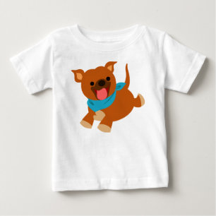 T-shirt feliz bonito do bebê de Staffie dos