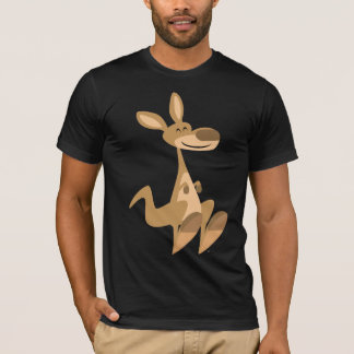 T-shirt feliz bonito do canguru dos desenhos