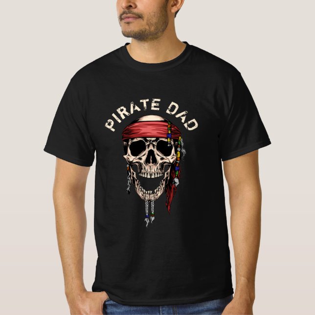 T-Shirt feliz com PAI de crânio (Frente)