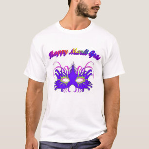 T-shirt feliz da máscara do carnaval