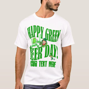 T-shirt Feliz dia da cerveja verde