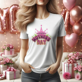 T-Shirt Feliz dia de as mães Rosa