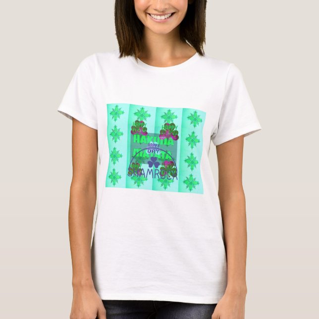 T-shirt Feliz dia de São Patrício Hakuna Matata Art Impres (Frente)